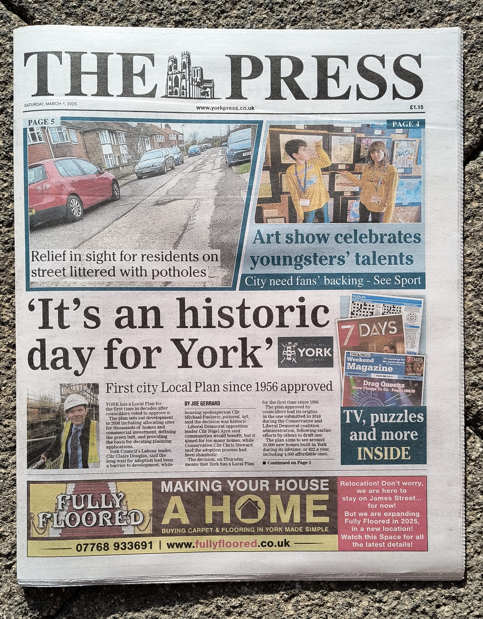 We made the front page