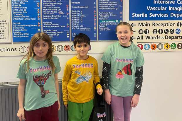 Donating art supplies to York Hospital Children’s Ward